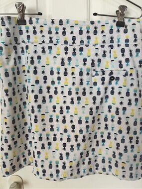 Cracked Wheat Emerald 78 Golf Tennis Pickleball Skort Blue Teal Yellow Pineapple